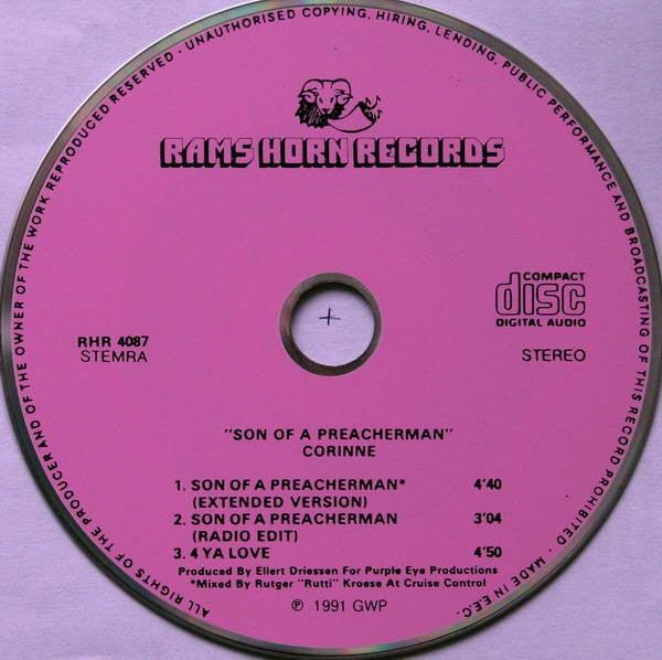 Corinne (7) : Son Of A Preacherman (CD, Maxi)
