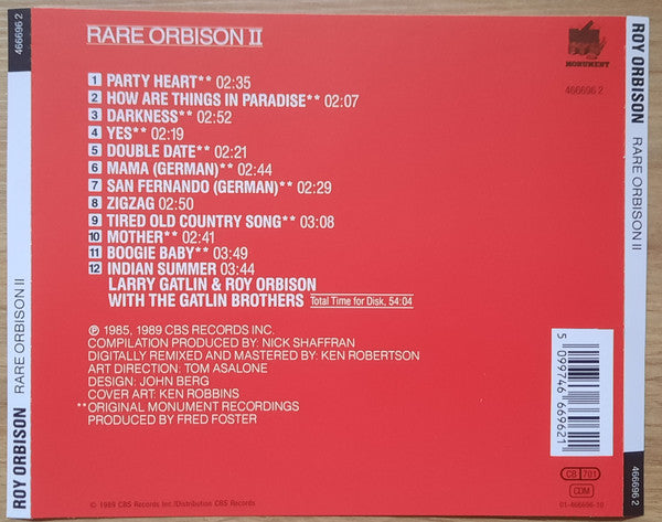Roy Orbison : Rare Orbison II (CD, Comp)