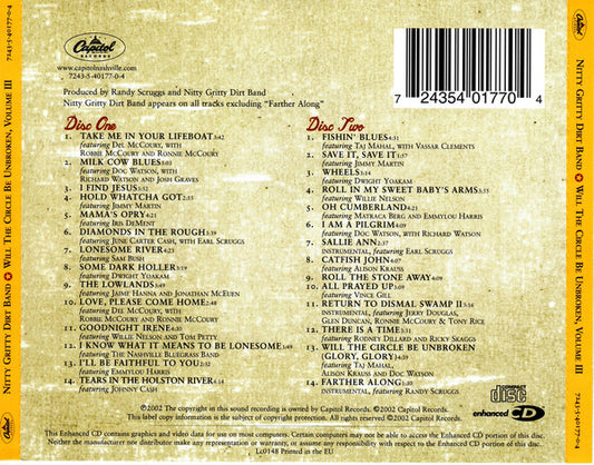 Nitty Gritty Dirt Band : Will The Circle Be Unbroken, Volume III (CD + CD, Enh + Album)