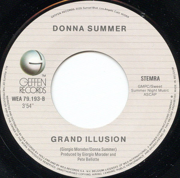 Donna Summer : Cold Love (7", Single)