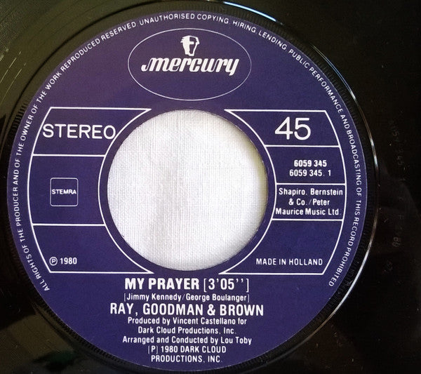 Ray, Goodman & Brown : My Prayer (7", Single)