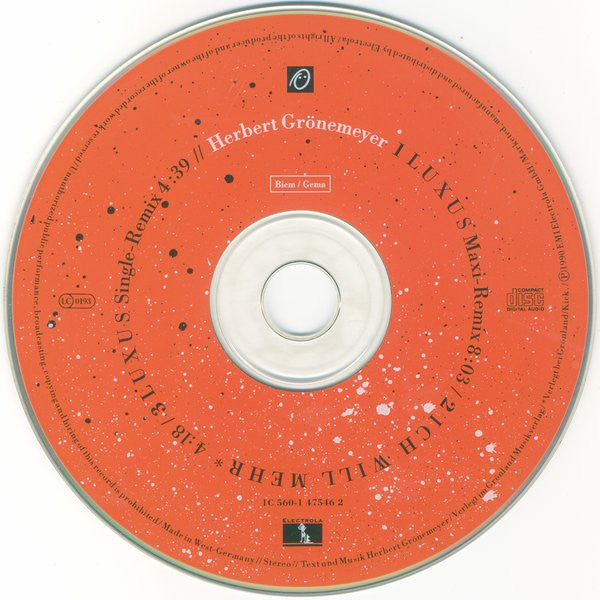 Herbert Grönemeyer : Luxus (CD, Maxi)
