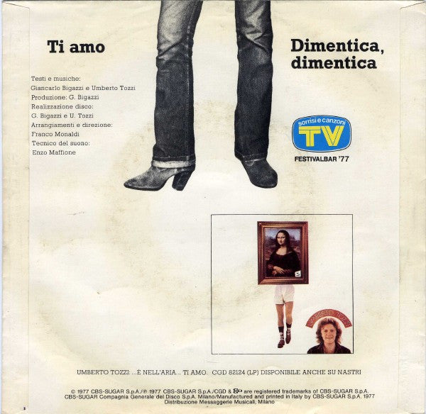 Umberto Tozzi : Ti Amo (7", Single)