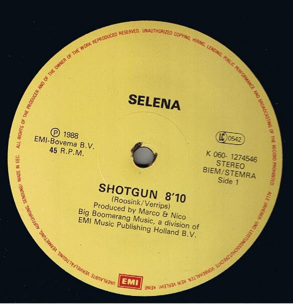 Selena (3) : Shotgun (12", Maxi)