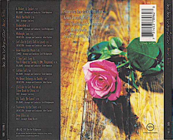 Dee Dee Bridgewater : Dear Ella (CD, Album, Dig)