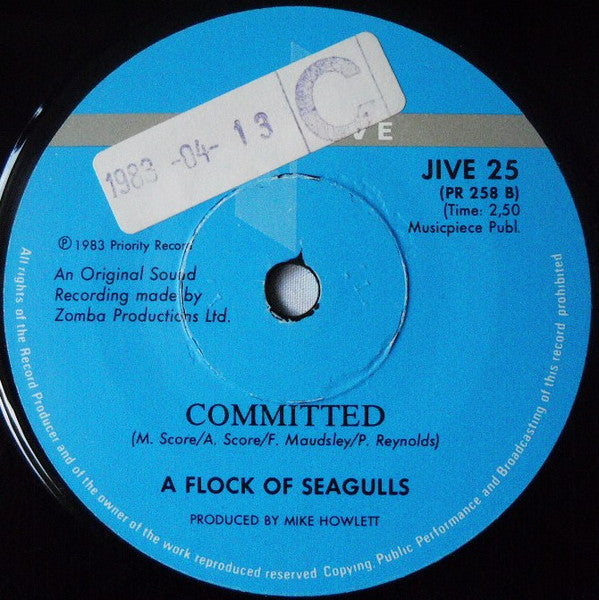 A Flock Of Seagulls : Wishing (If I Had A Photograph Of You) (7", Single)