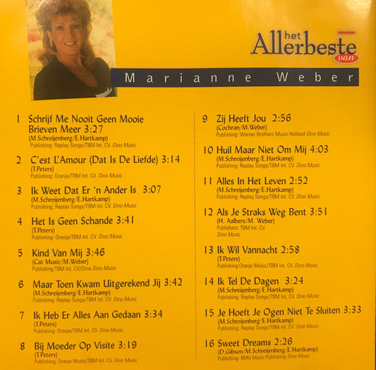 Marianne Weber : Het Allerbeste Van (CD, Comp)