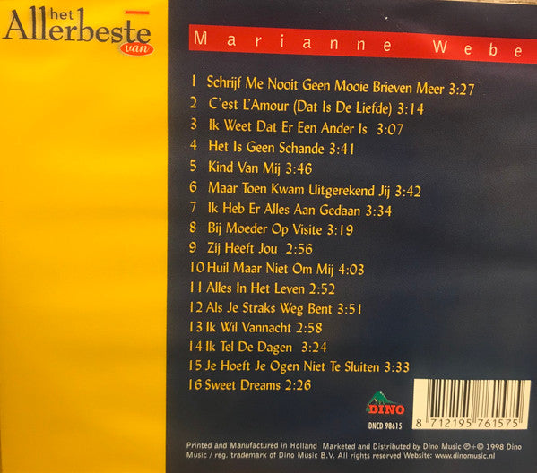 Marianne Weber : Het Allerbeste Van (CD, Comp)