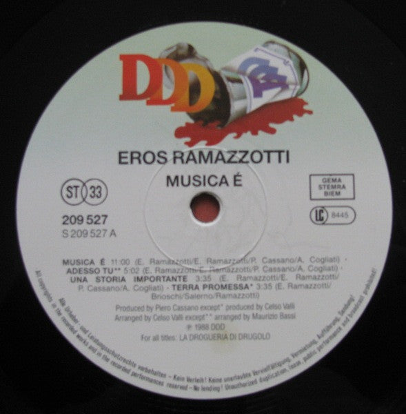 Eros Ramazzotti : Musica È (LP, Album)