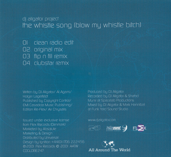 DJ Aligator Project : The Whistle Song (Blow My Whistle Bitch) (CD, Single)