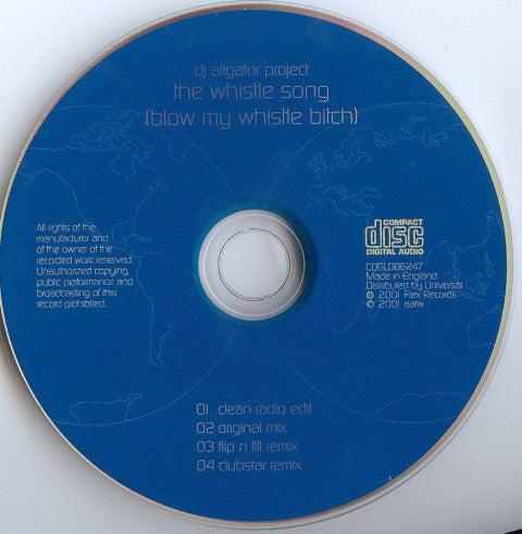 DJ Aligator Project : The Whistle Song (Blow My Whistle Bitch) (CD, Single)