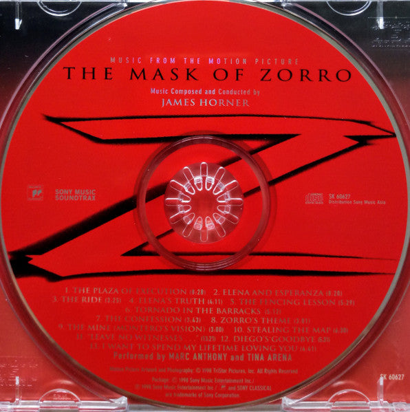 James Horner : The Mask Of Zorro (Music From The Motion Picture) (CD, Album)