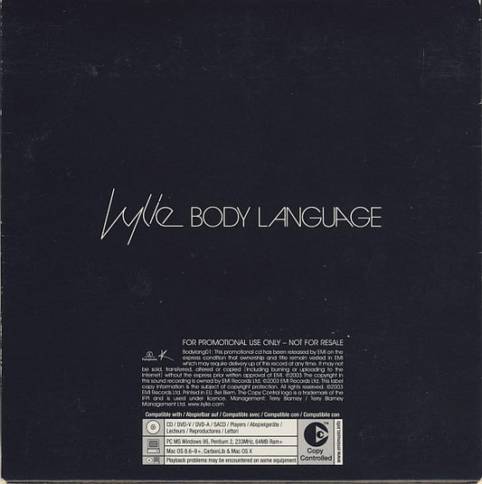 Kylie Minogue : Body Language (CD, Album, Copy Prot., Promo)