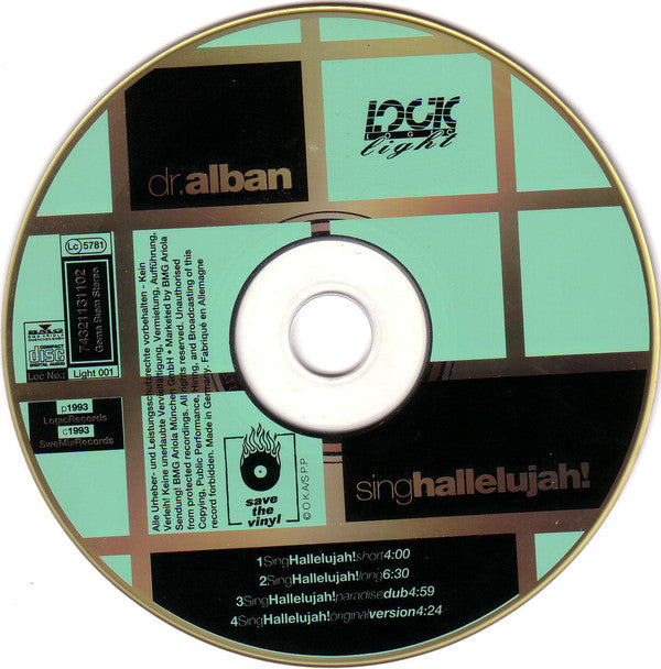 Dr. Alban : Sing Hallelujah! (CD, Maxi)