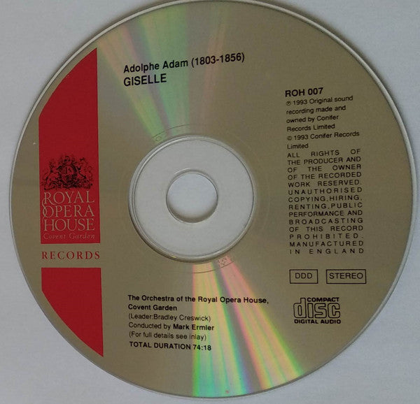 Adolphe C. Adam ; Orchestra Of The Royal Opera House, Covent Garden, Mark Ermler : Giselle (CD, Album)