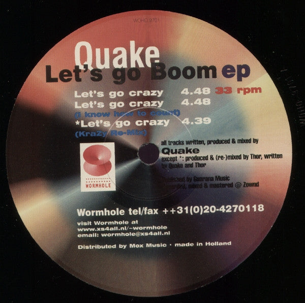 Quake : Let's Go Boom! (12")