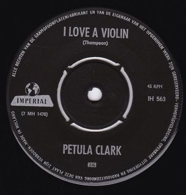 Petula Clark : I Love A Violin / Darn That Dream (7", Single)
