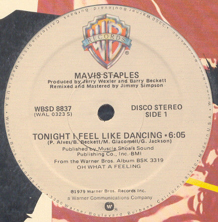 Mavis Staples : Tonight I Feel Like Dancing (12")