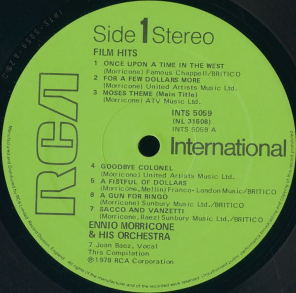Ennio Morricone : Film Hits (LP, Comp, RE)