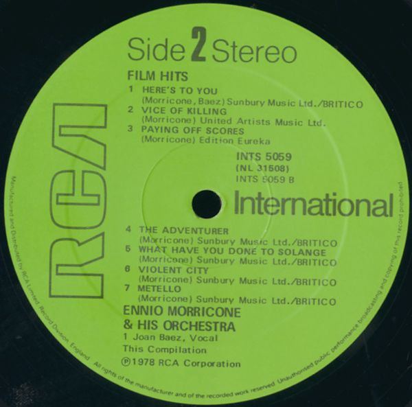 Ennio Morricone : Film Hits (LP, Comp, RE)