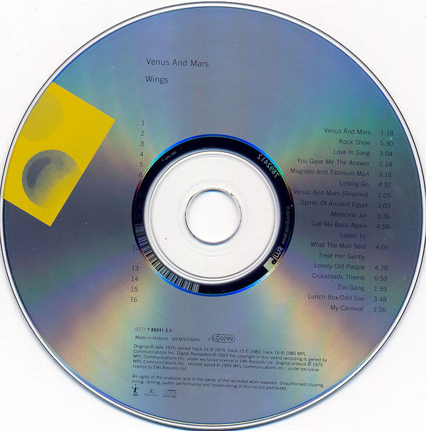 Wings (2) : Venus And Mars (CD, Album, RE, RM)