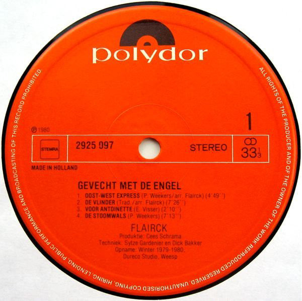 Flairck : Gevecht Met De Engel (LP, Album)