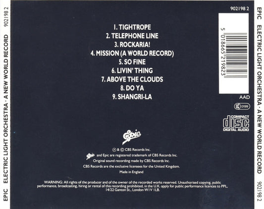Electric Light Orchestra : A New World Record (CD, Album, RE)