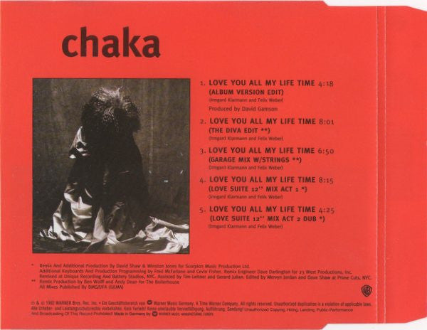 Chaka Khan : Love You All My Lifetime (CD, Single)