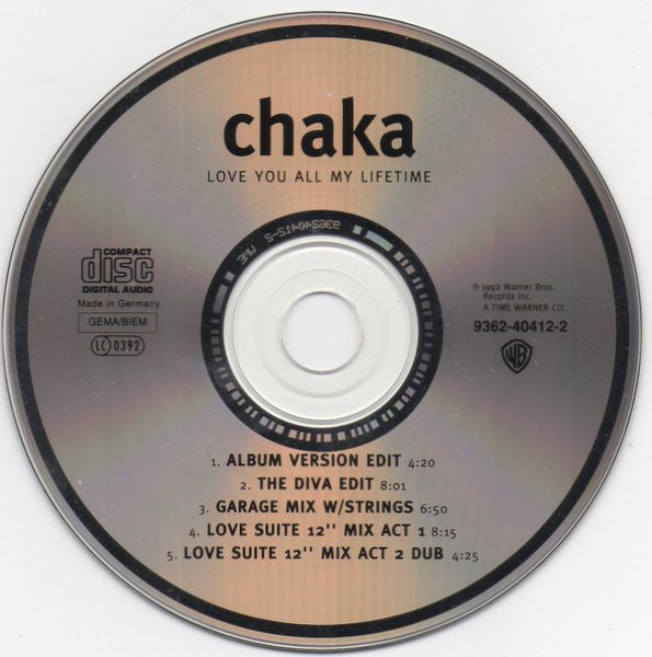 Chaka Khan : Love You All My Lifetime (CD, Single)