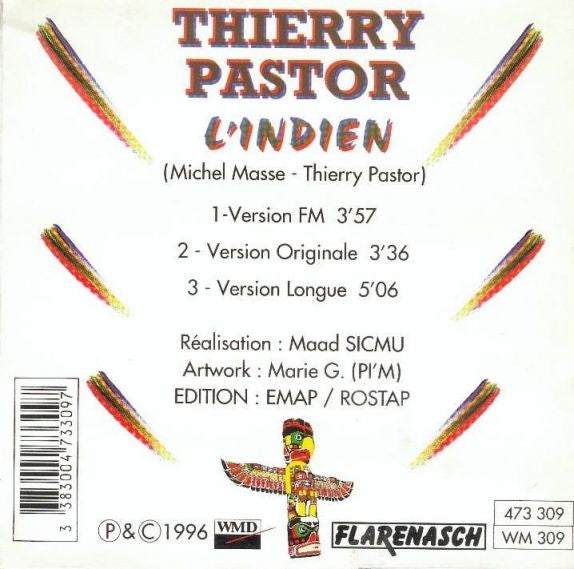 Thierry Pastor : L'indien (CD, Single)