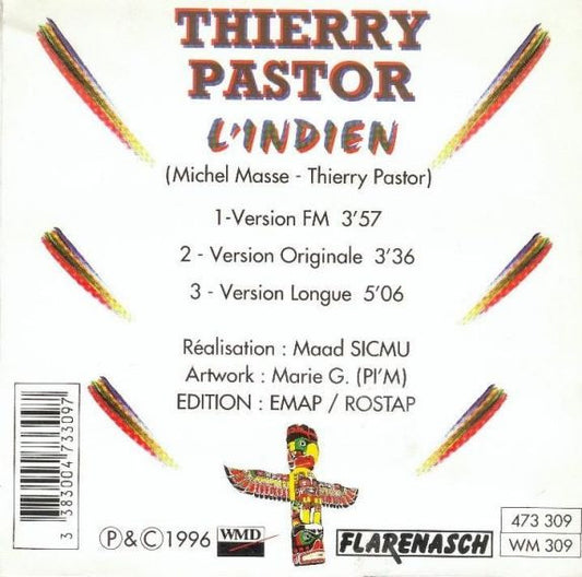 Thierry Pastor : L'indien (CD, Single)