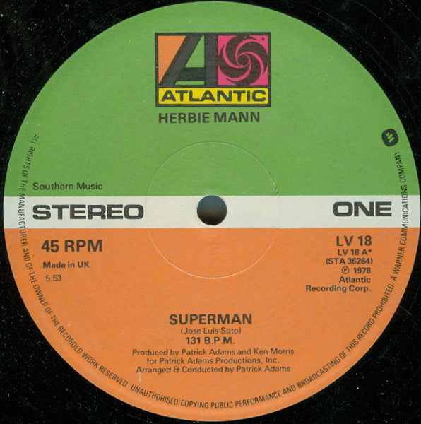 Herbie Mann : Superman (12", Single)