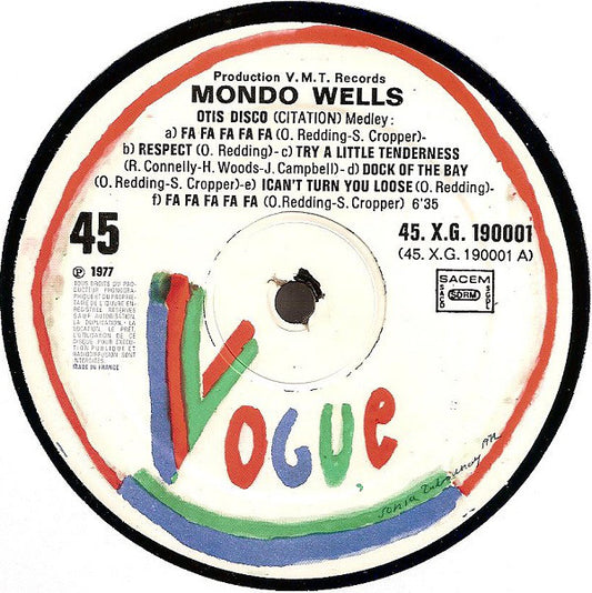 Mondo Wells : Otis Disco Citation (Medley) (12")