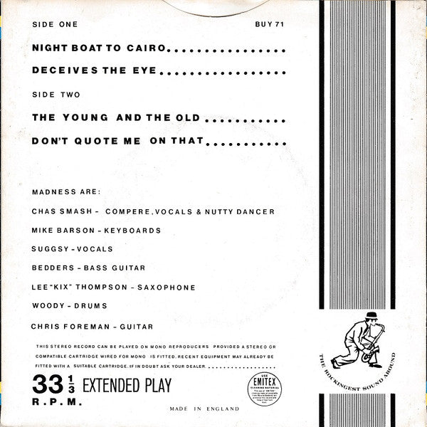 Madness : Work Rest & Play (7", EP)