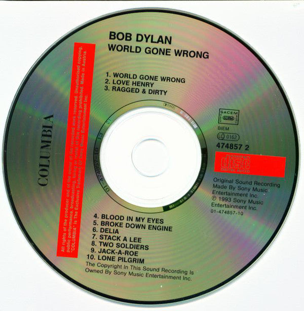 Bob Dylan : World Gone Wrong (CD, Album)