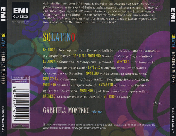Gabriela Montero : Solatino (CD, Album)