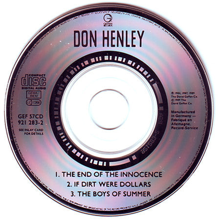 Don Henley : The End Of The Innocence (CD, Mini, Single)