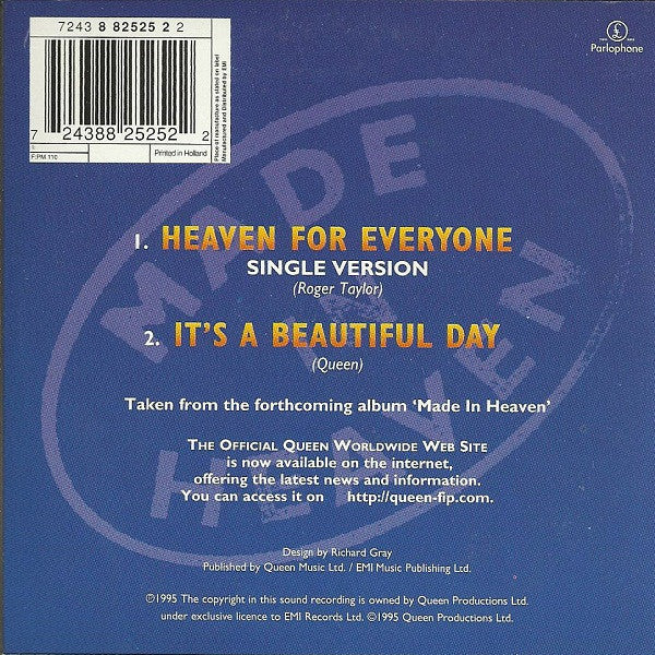 Queen : Heaven For Everyone (CD, Single)