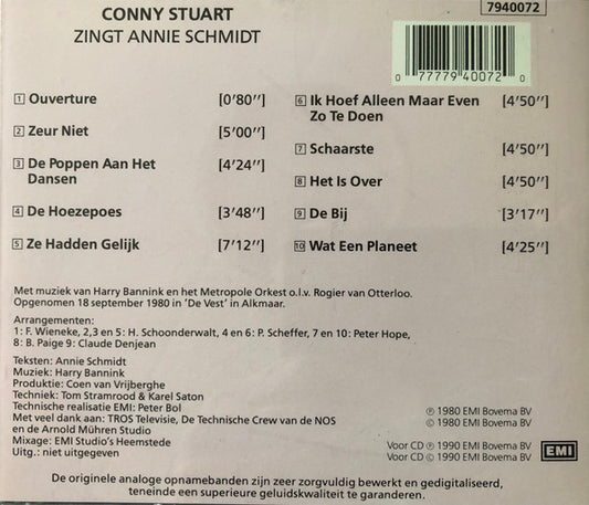 Conny Stuart : Zingt Annie Schmidt (CD, Album)