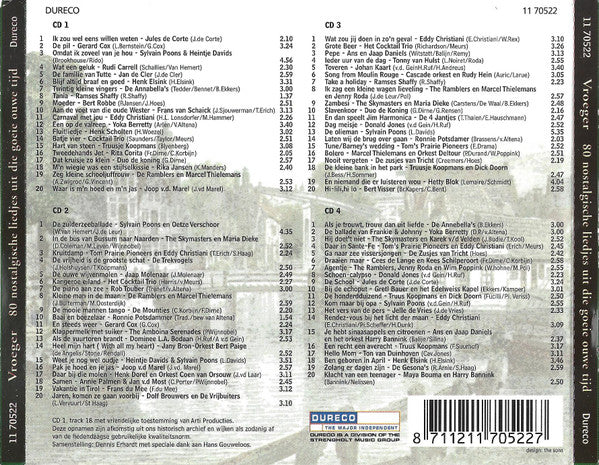 Various : Vroeger 80 Nostalgische Liedjes Uit Die Goeie Ouwe Tijd  (4xCD, Comp)