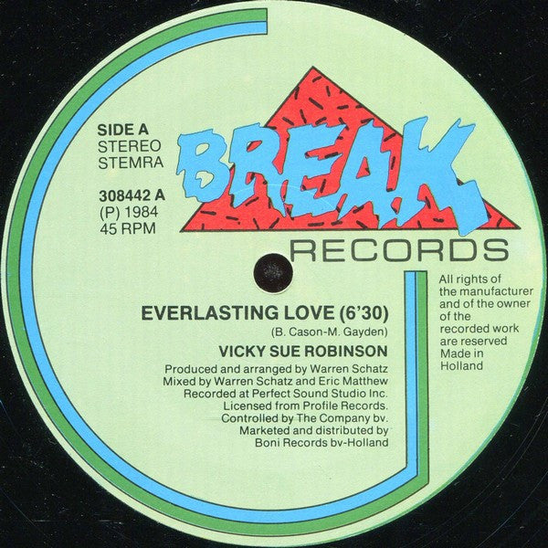 Vicki Sue Robinson : Everlasting Love (12", Gen)