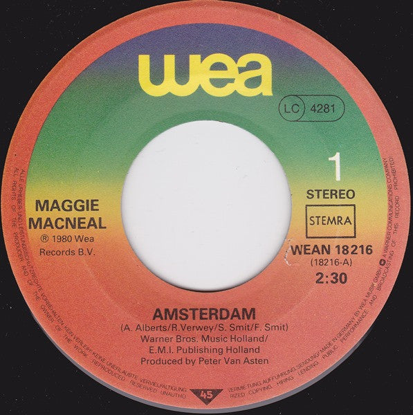 Maggie MacNeal : Amsterdam (7", Single)