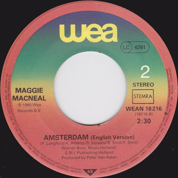 Maggie MacNeal : Amsterdam (7", Single)