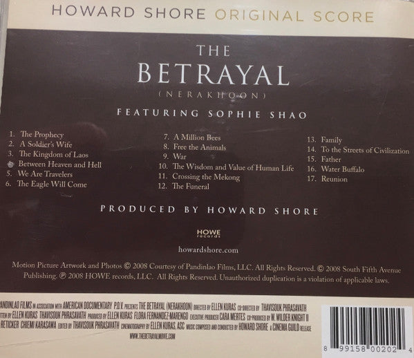 Howard Shore : The Betrayal (Nerakhoon) (CD, Album)