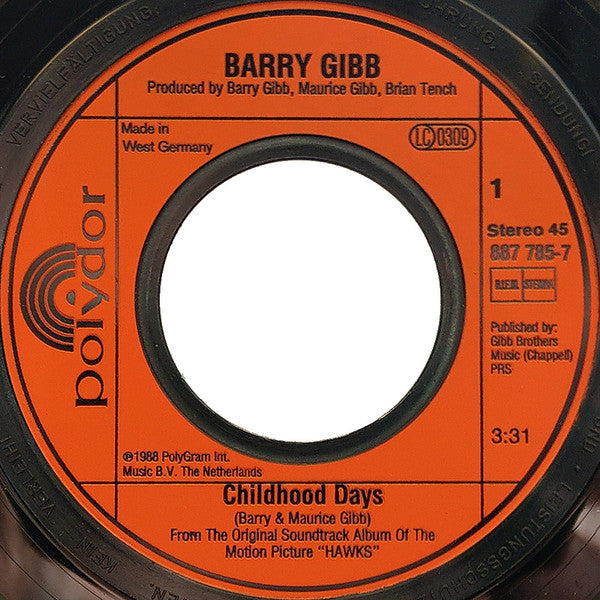 Barry Gibb : Childhood Days (7")
