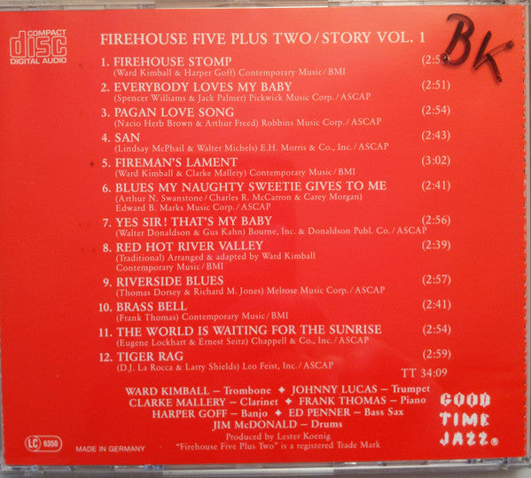 Firehouse Five Plus Two : The Firehouse Five Story, Vol. 1 (CD)