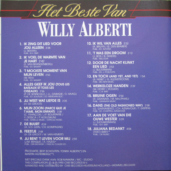 Willy Alberti : Het Beste Van Willy Alberti (CD, Comp)