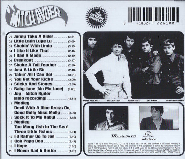 Mitch Ryder & The Detroit Wheels : Rev Up!! The Best of Mitch Ryder & The Detroit Wheels (CD, Comp)