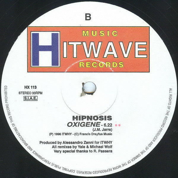 Hipnosis : Pulstar / Oxigene (12")