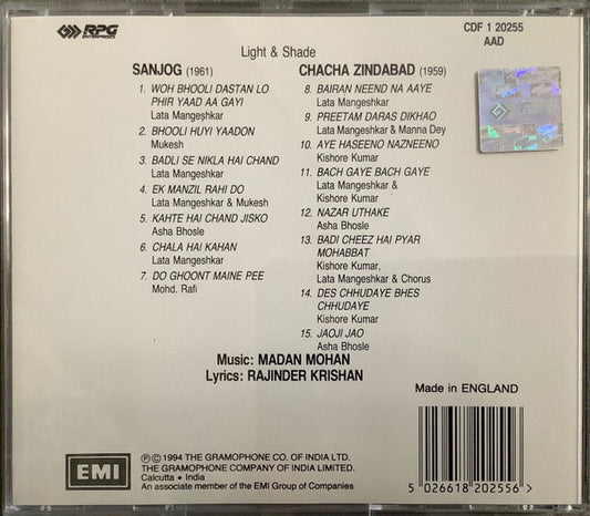 Madan Mohan : Sanjog / Chacha Zindabad (CD, Comp)